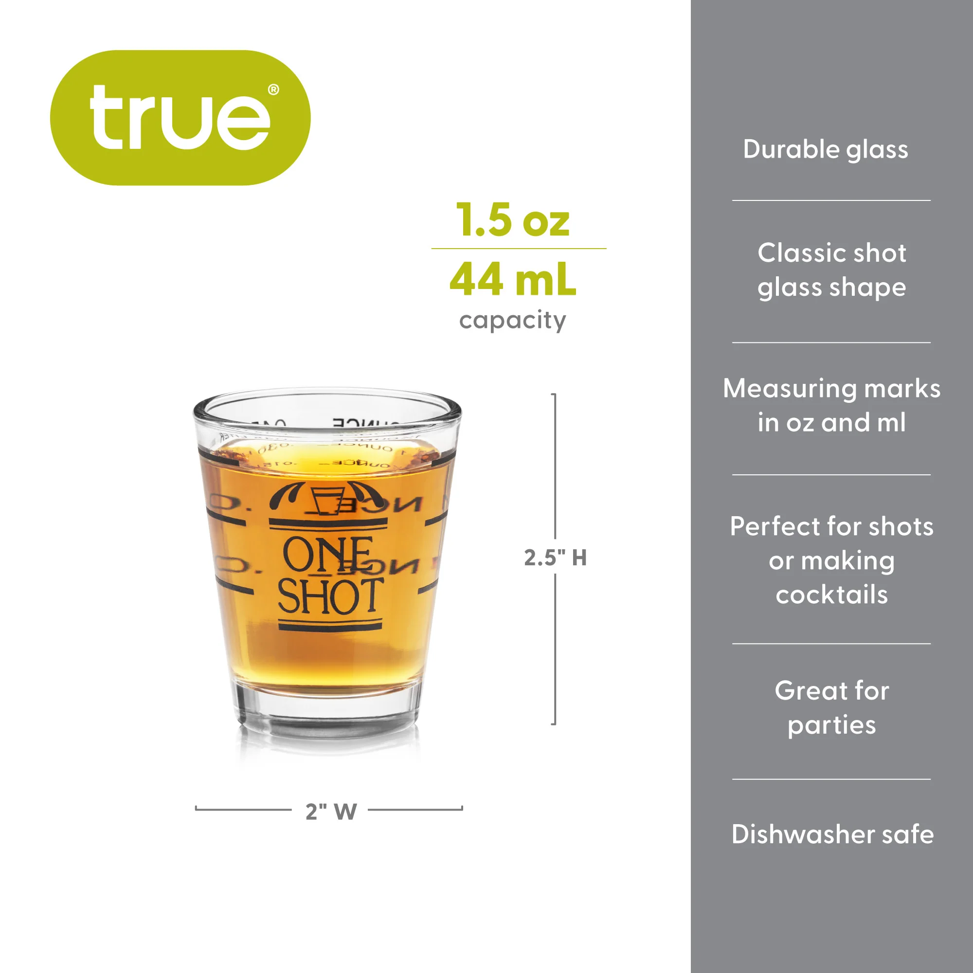 Bullseye 1.5 oz Measured Shot Glass - Image 7