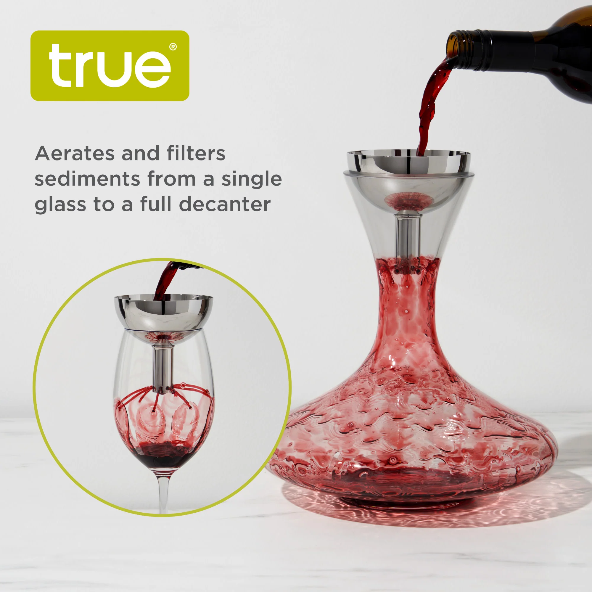 Fountain Stainless Steel Aerating Decanter Funnel - Image 6
