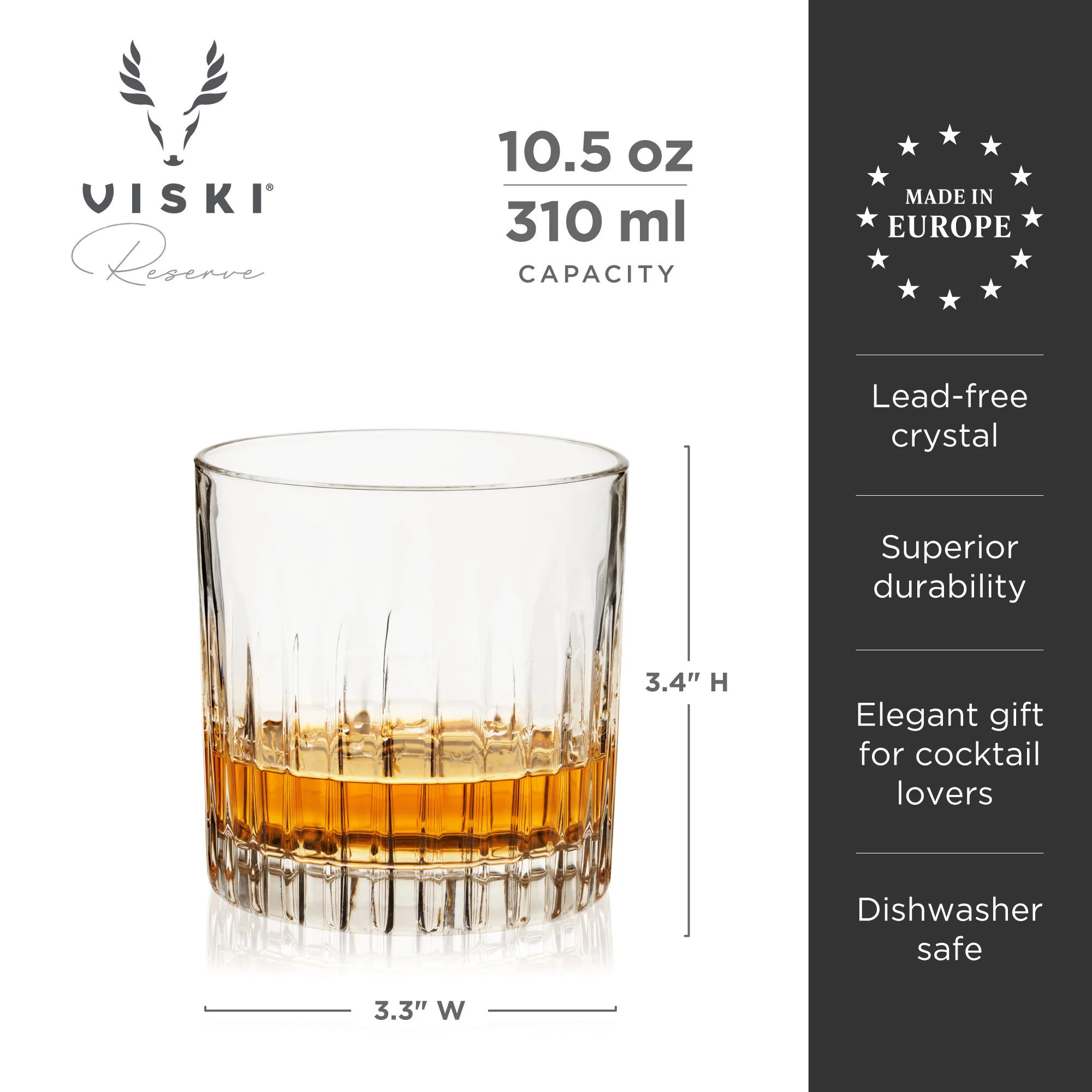 Reserve Milo Crystal Neat Glasses, Set of 4 - Image 7