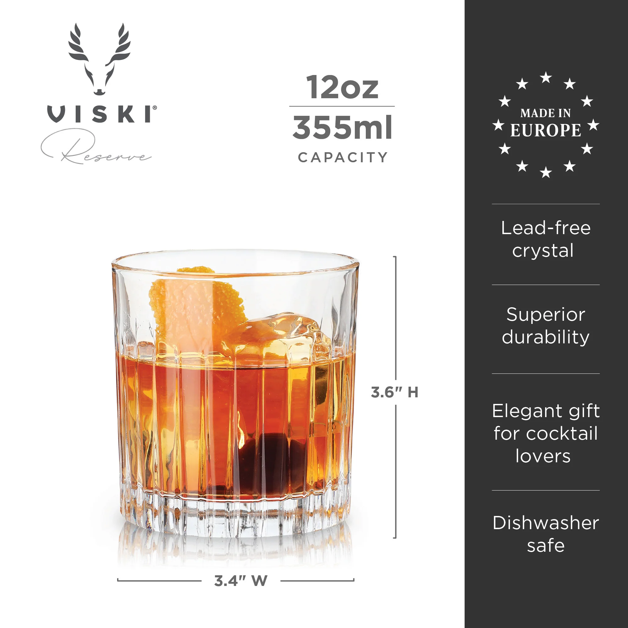 Reserve Milo Crystal Rocks Glasses, Set of 4 - Image 8