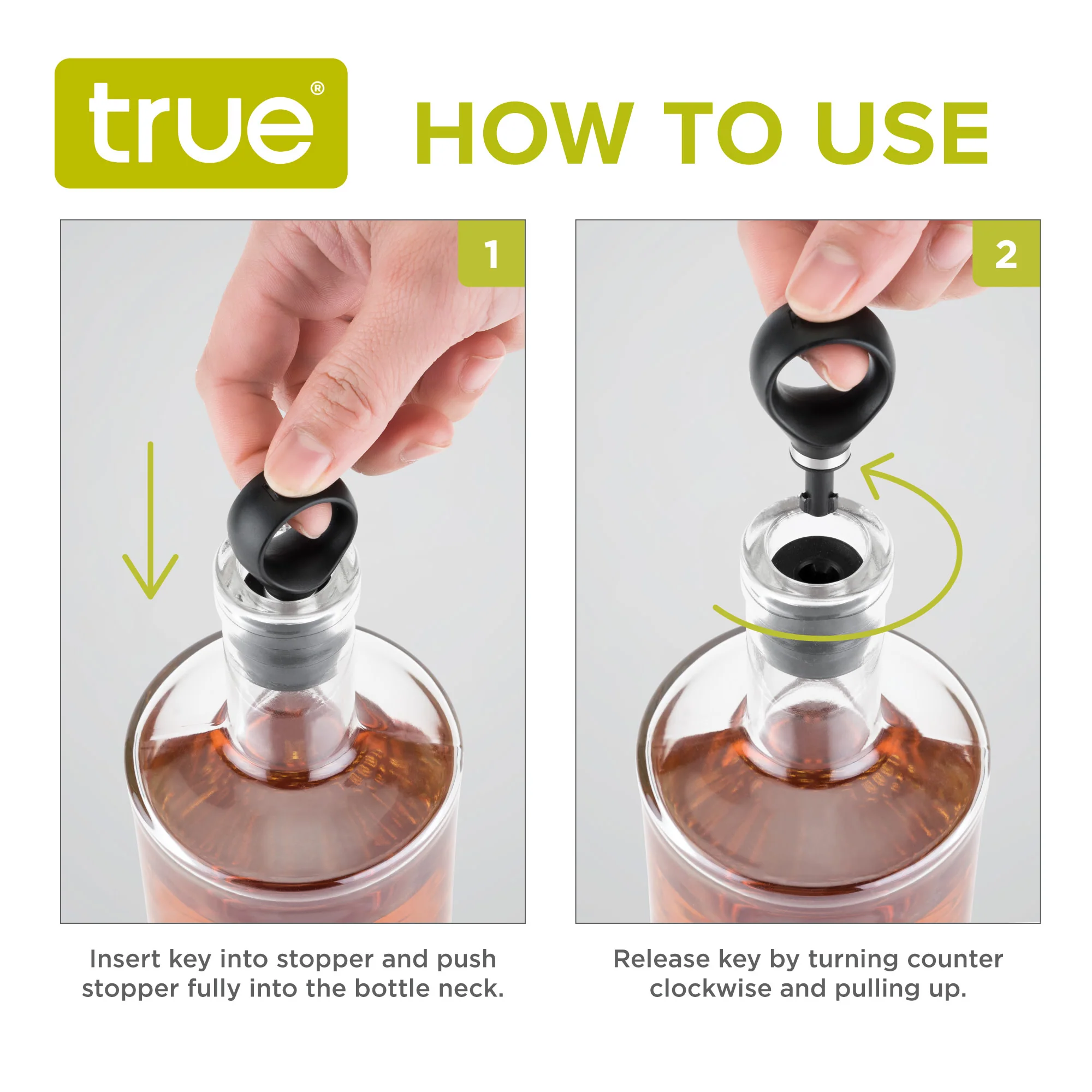 Locking Bottle Stoppers with 1 Key & 3 Stoppers - Image 8