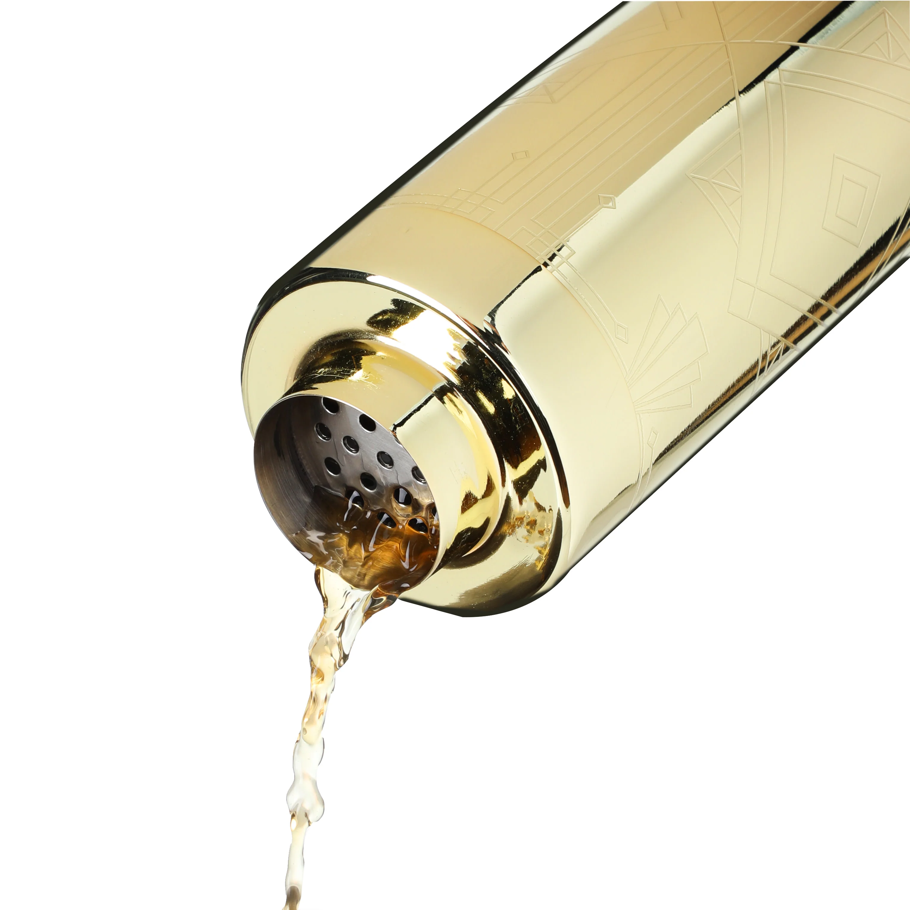 Art Deco Cocktail Shaker in Gold - Image 3