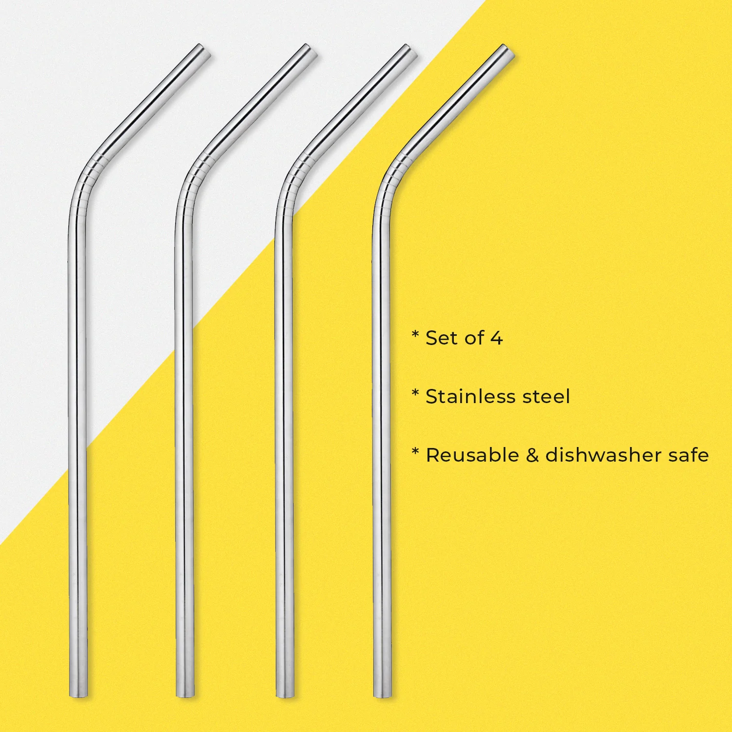 Savoy Straws in Stainless Steel, Set of 4 - Image 6
