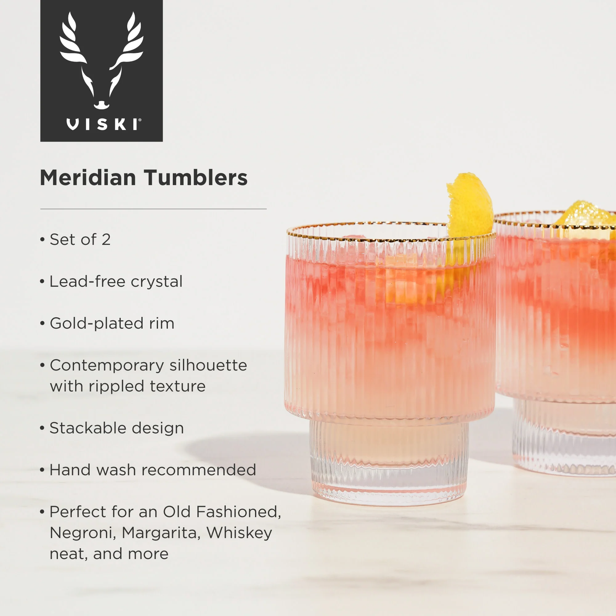 Meridian Crystal Tumblers, Set of 2 - Image 6