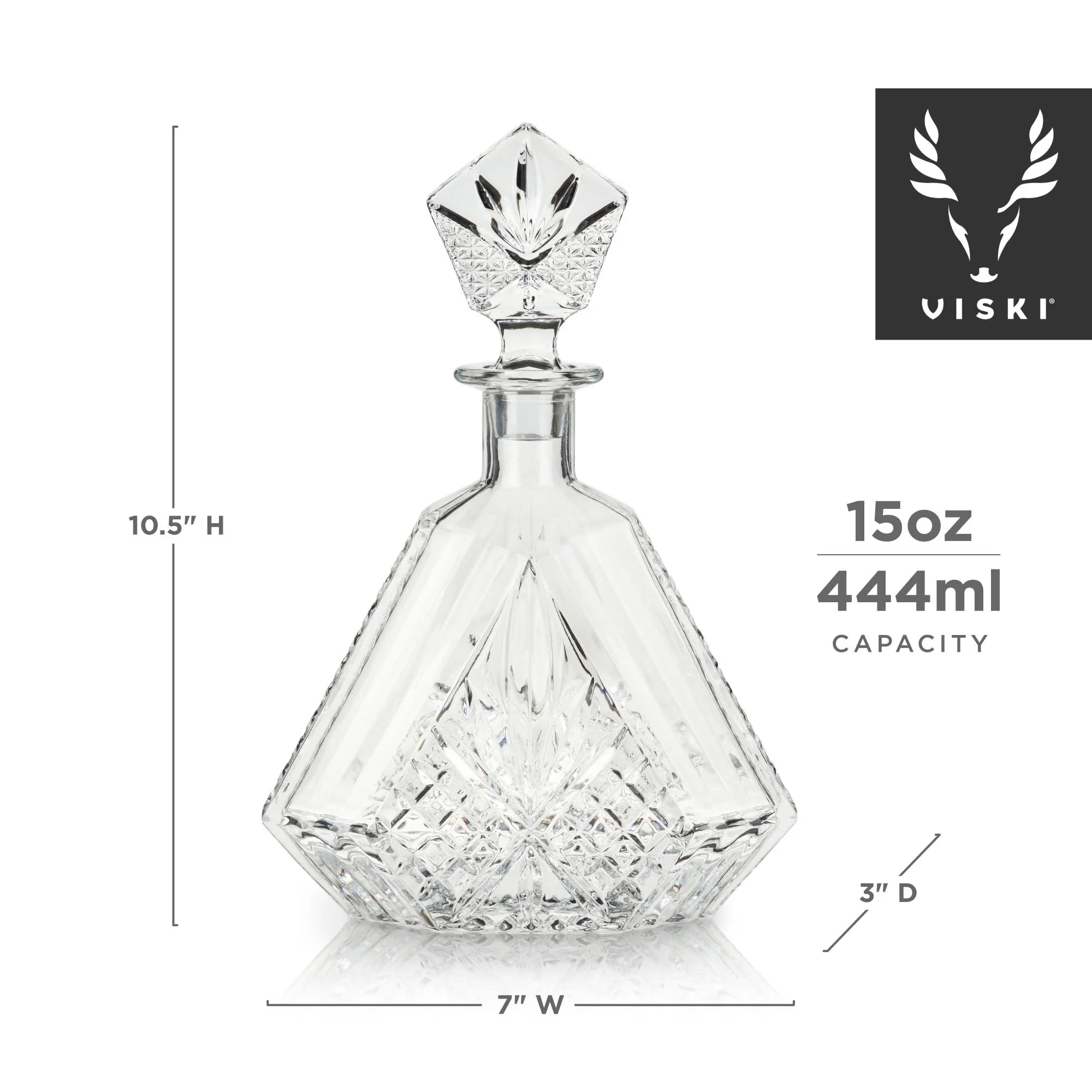Admiral Crystal Irish Cut Whiskey Decanter - Image 7