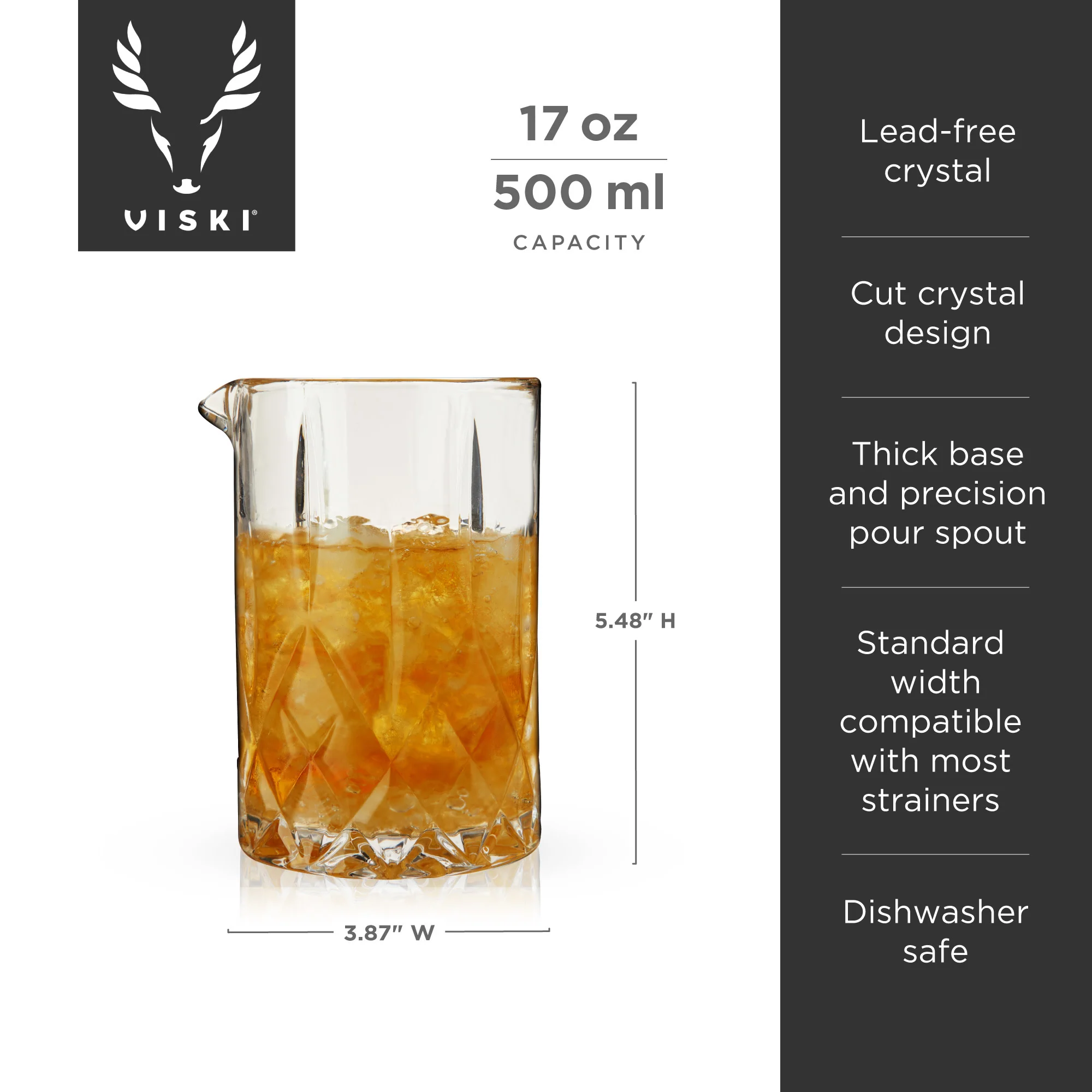 Admiral Crystal Mixing Glass - Image 7