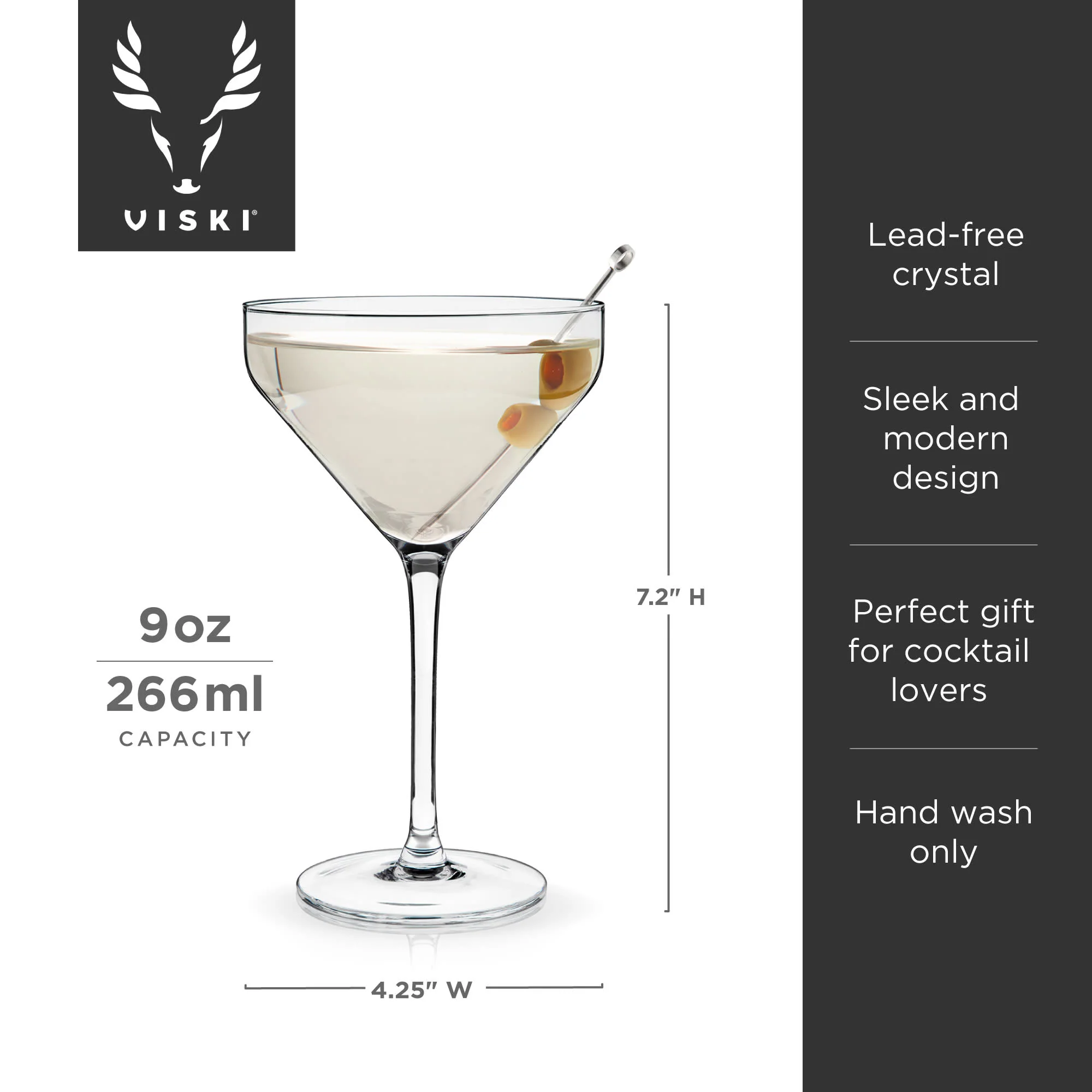 Raye Crystal Angled Martini Glasses, Set of 2 - Image 7