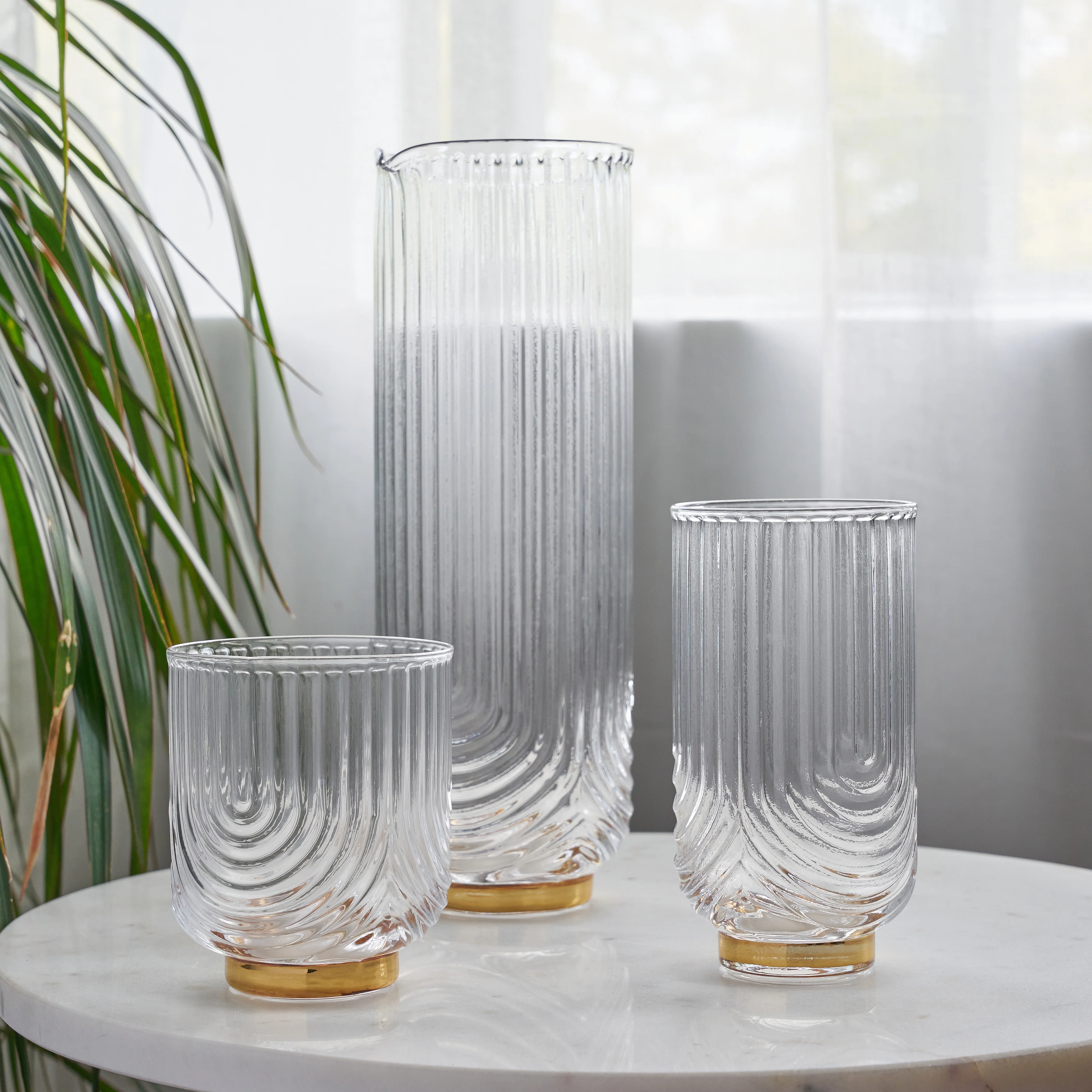 Deco Gatsby Highball Glasses, Set of 2 - Image 5