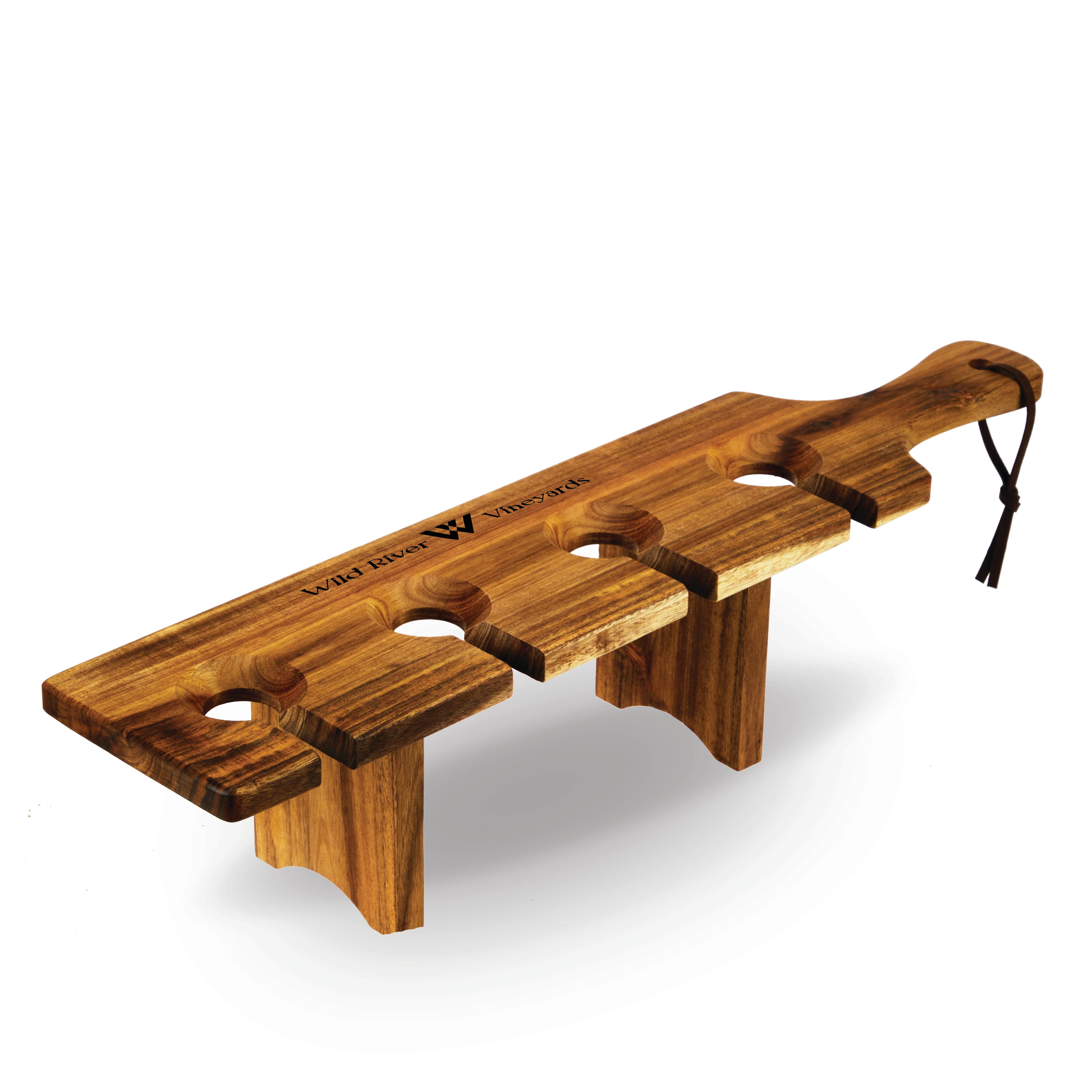 Acacia Wood  Easy Transport Wine Flight Carrier - Image 4