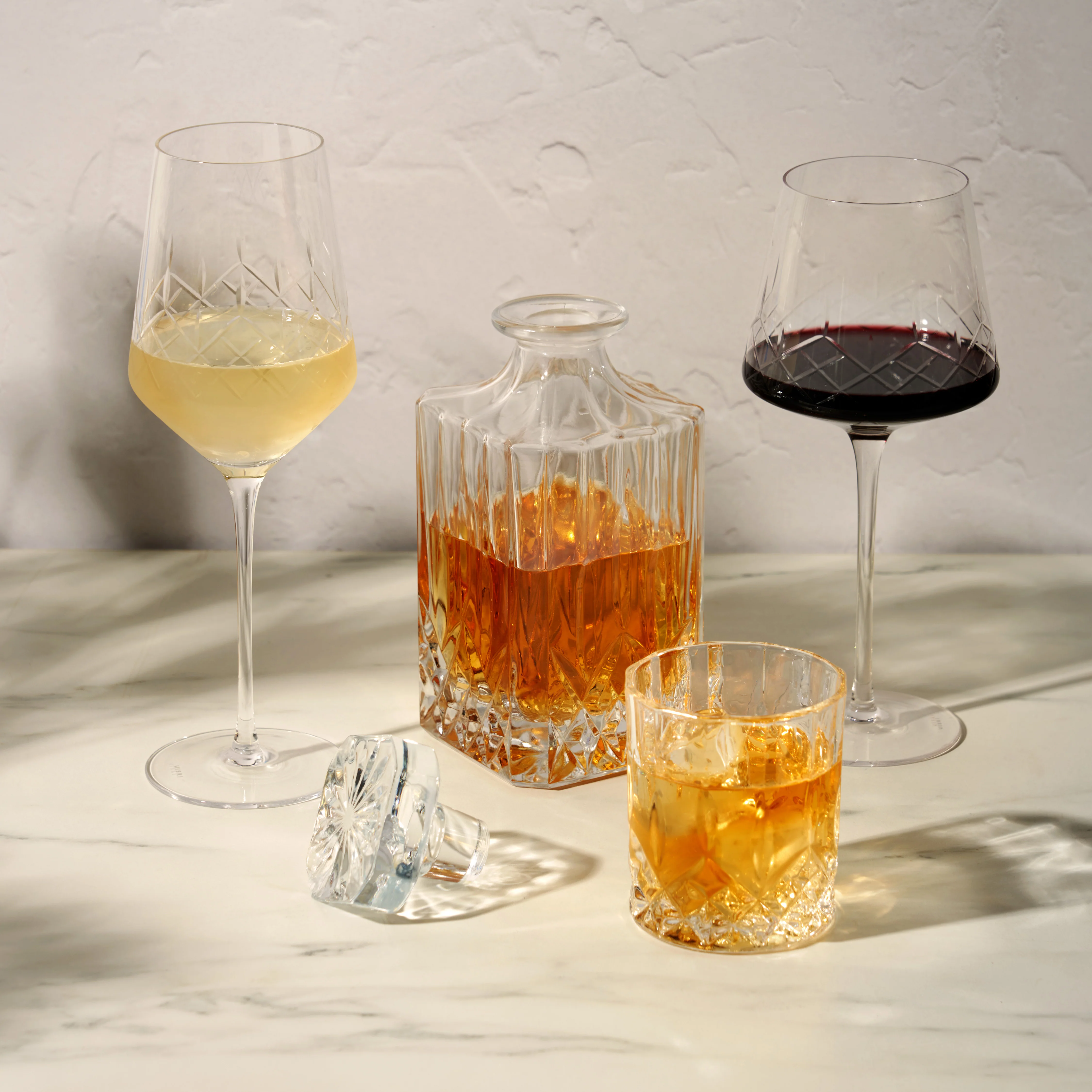 Admiral Crystal Burgundy Wine Glasses, Set of 2 - Image 5