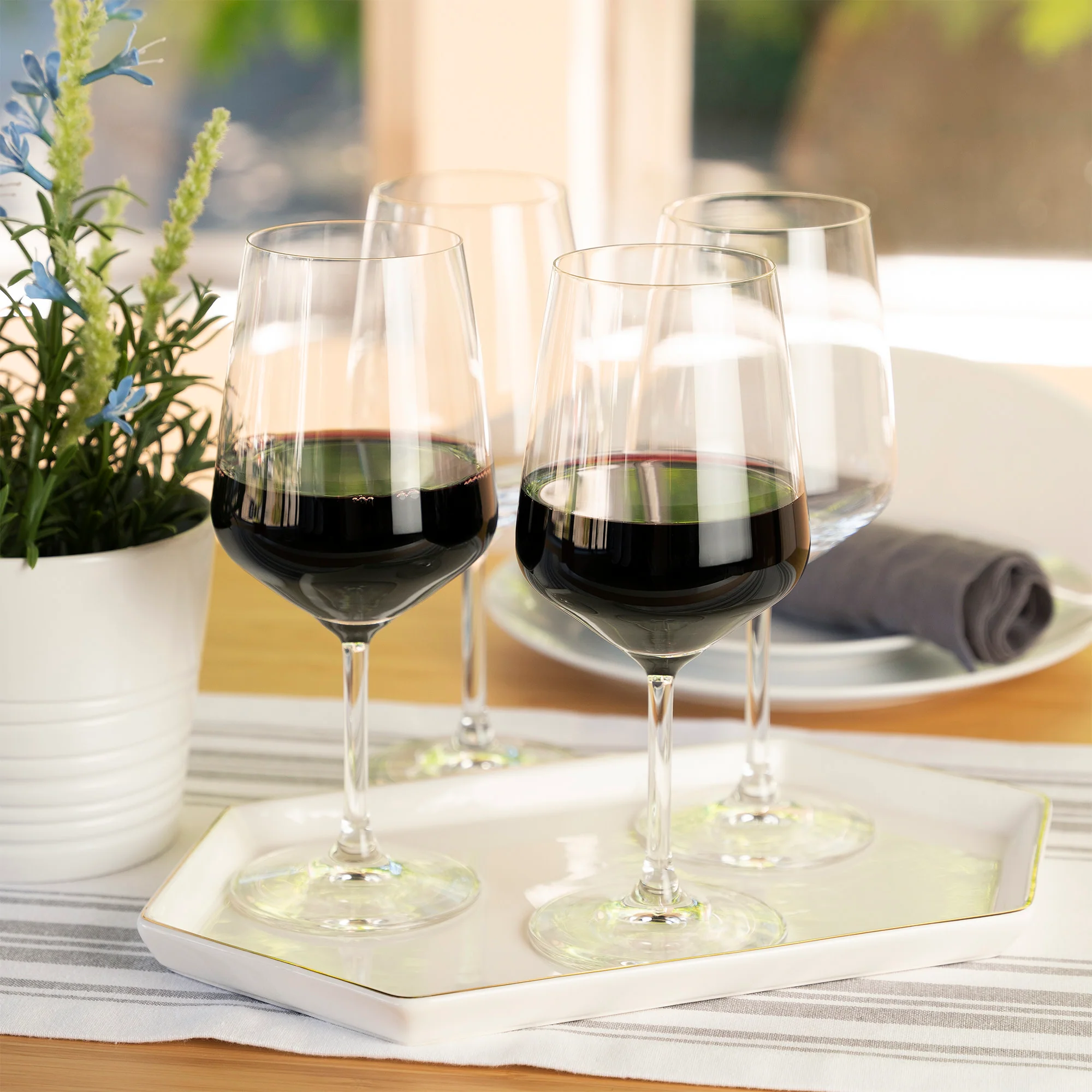 Style Red and White Wine Glasses, Set of 12 - Image 4