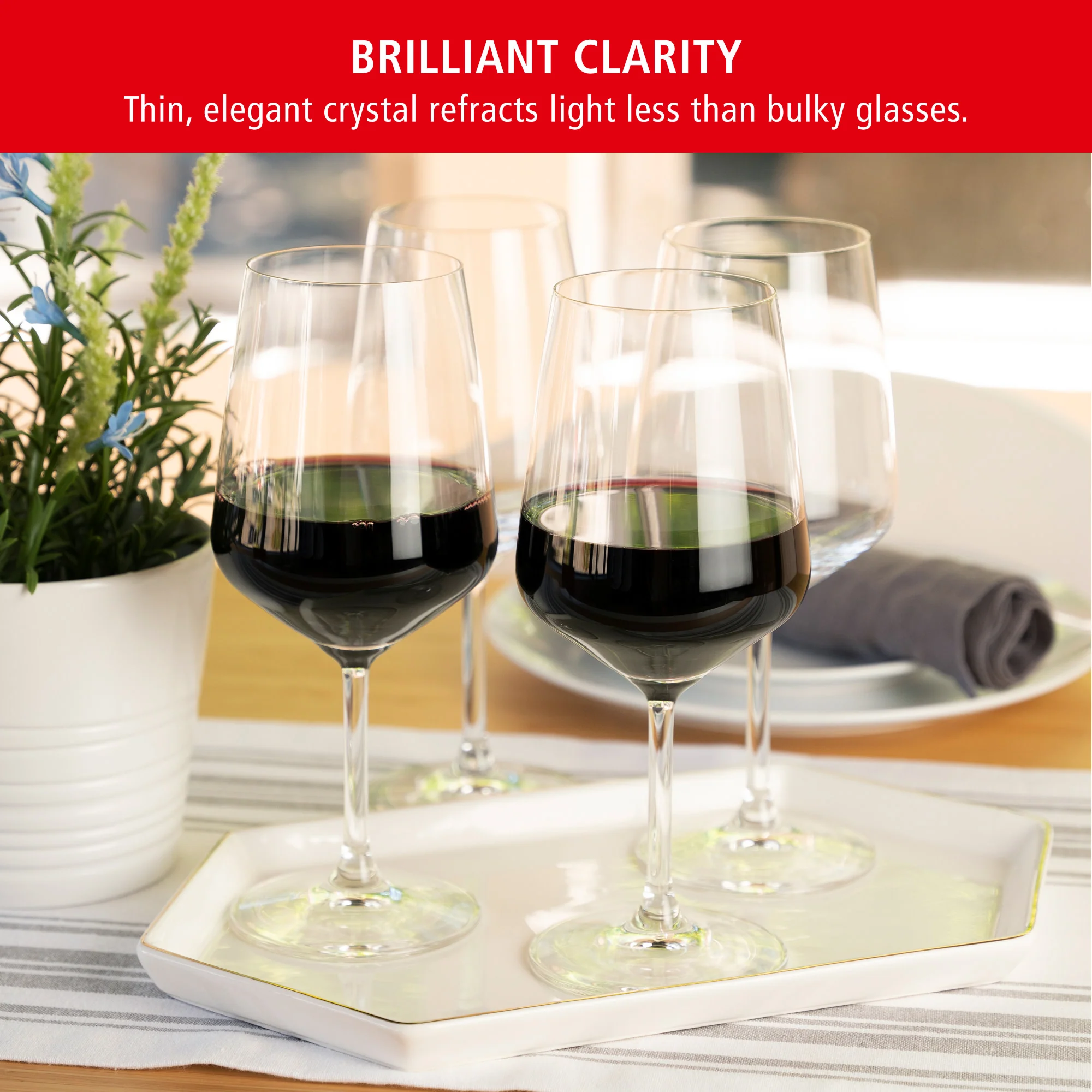 Style Red and White Wine Glasses, Set of 12 - Image 6