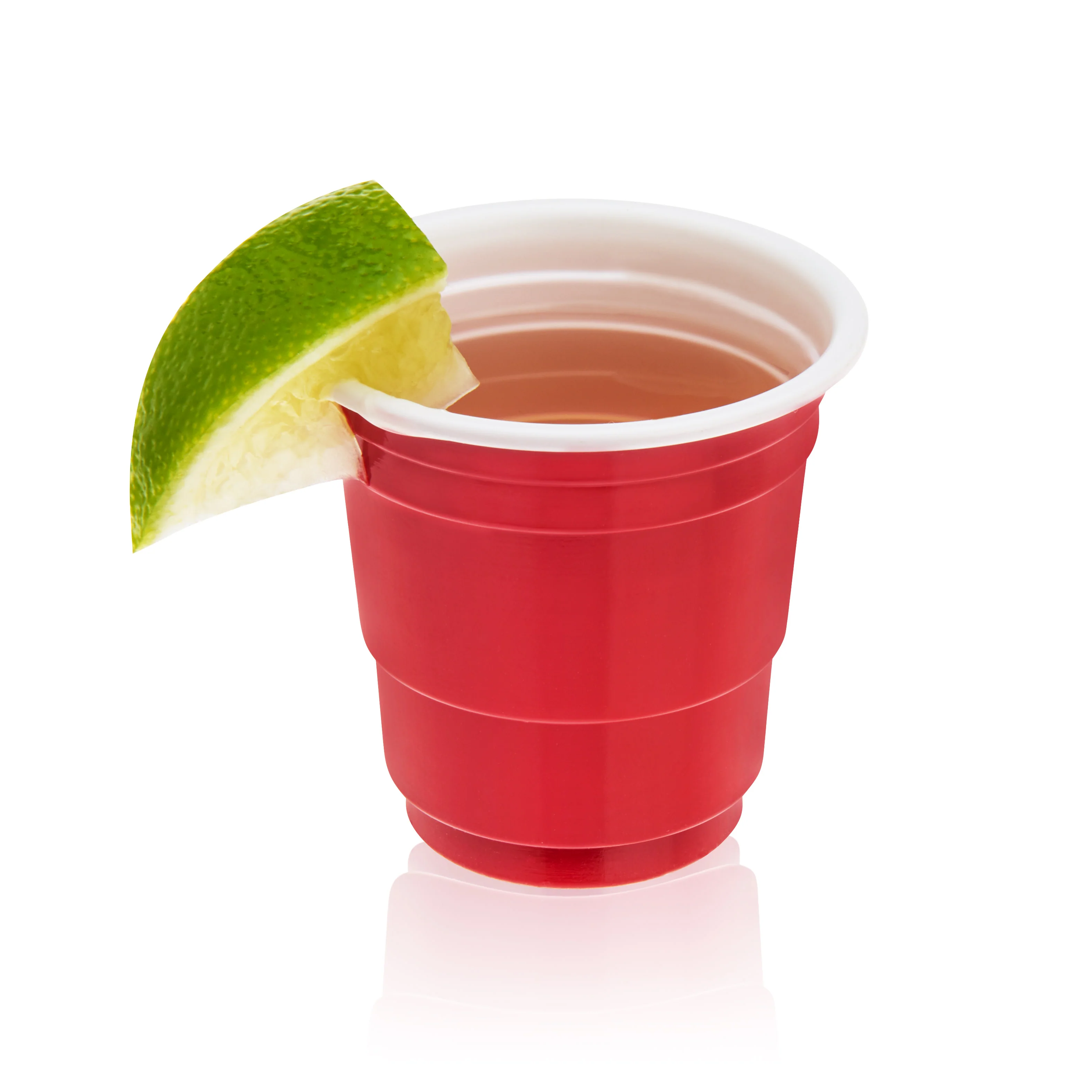 Party 1.5 oz Plastic Shot Glasses in Red, Set of 20 - Image 3