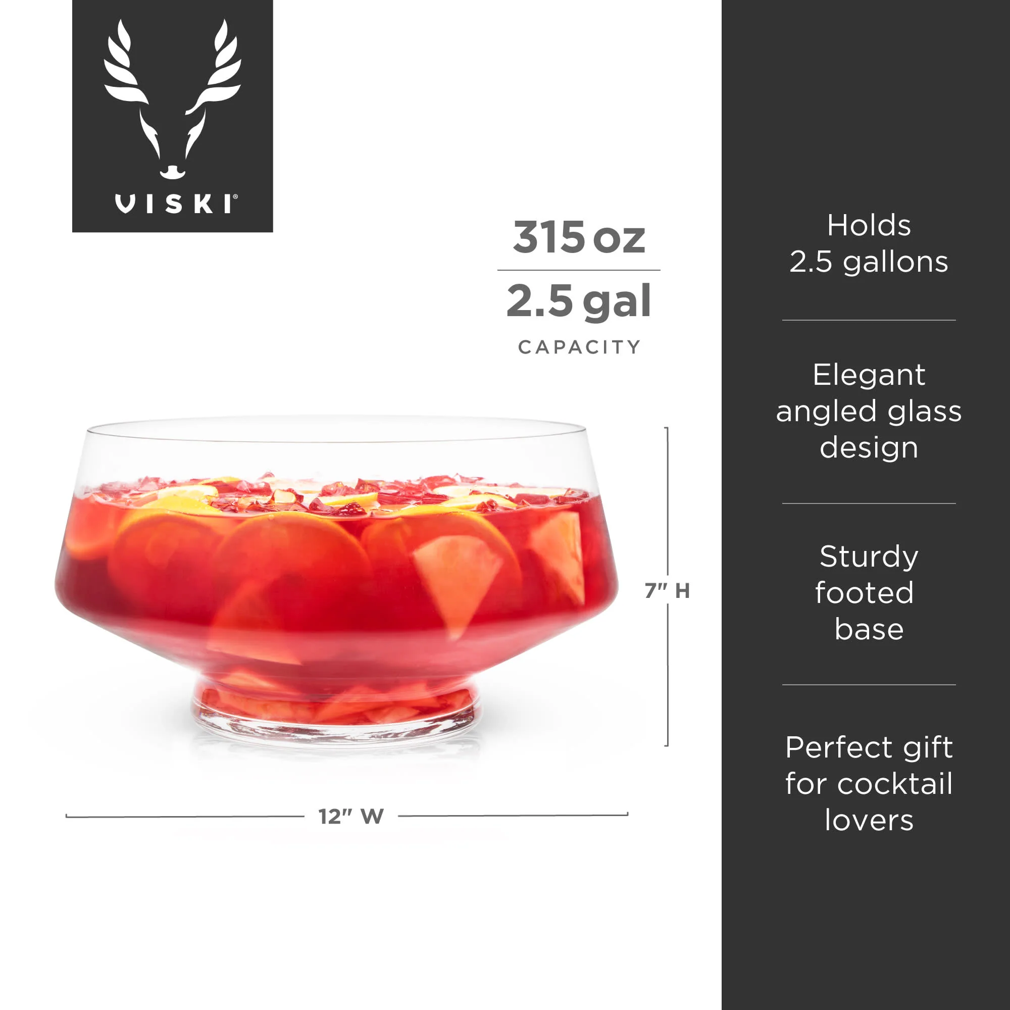 Raye Heavy Base Punch Bowl - Image 8