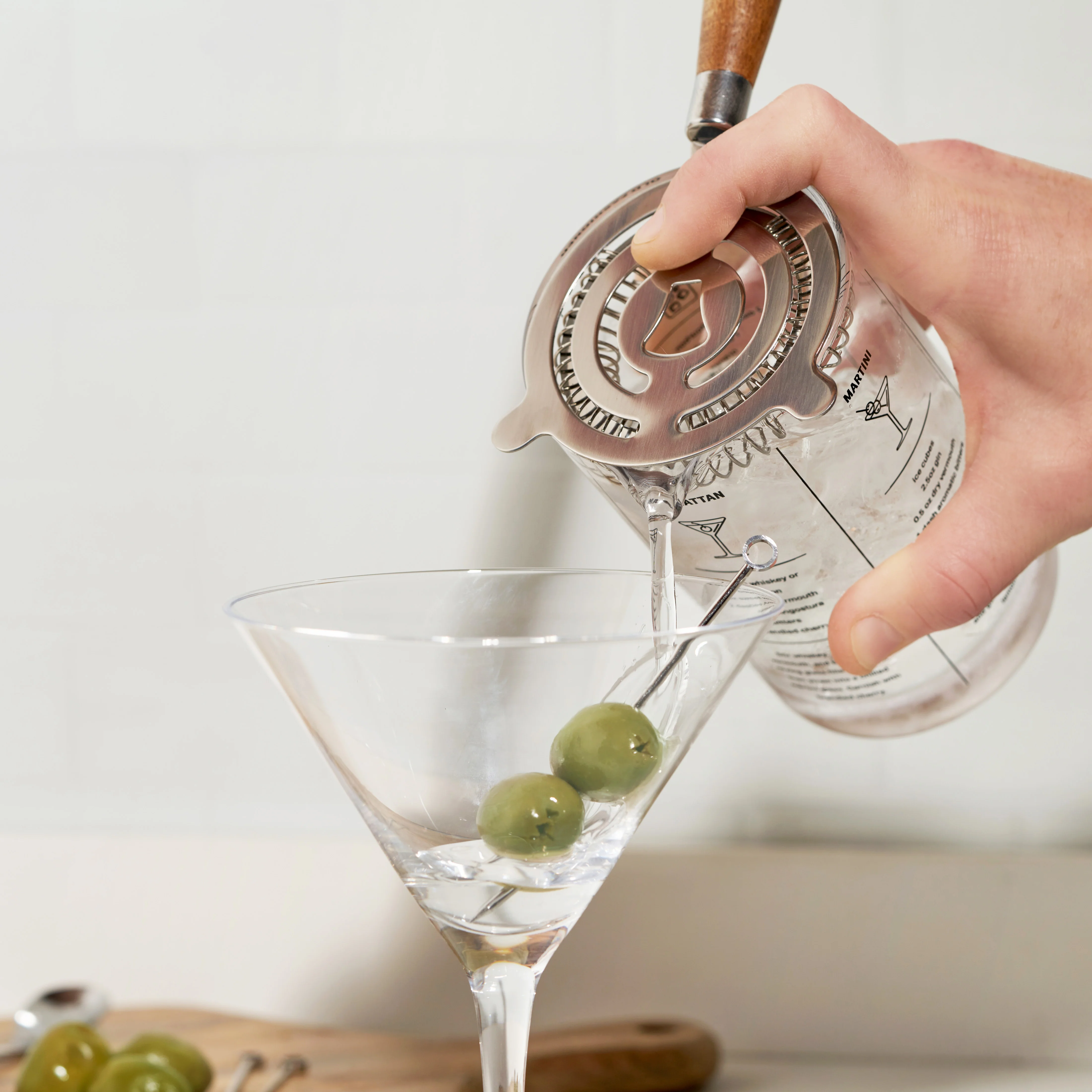 Cocktail Strainer with Acacia Wood Handle - Image 6
